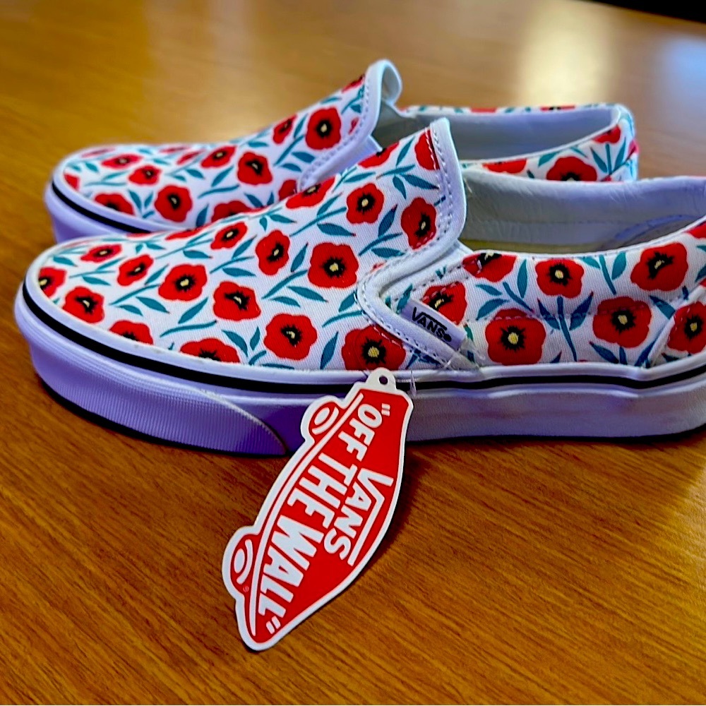 Vans Classic Slip-On Flowers True White WMNS